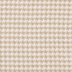 Houndstooth coarse coat material – beige/white, 