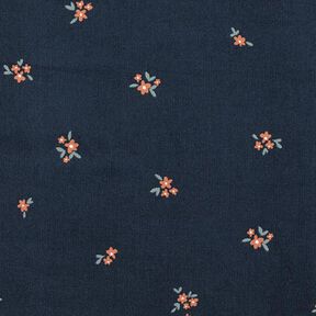 Baby Cord scattered flowers | by Poppy – navy blue, 