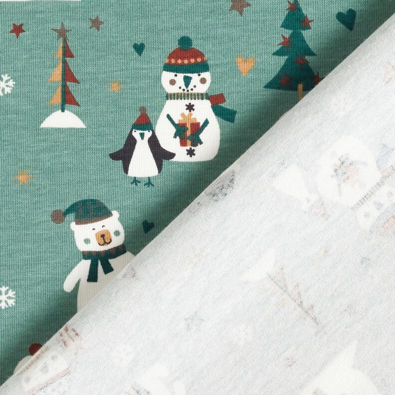 Cotton Jersey penguin, polar bear and snowman – reed,  image number 4