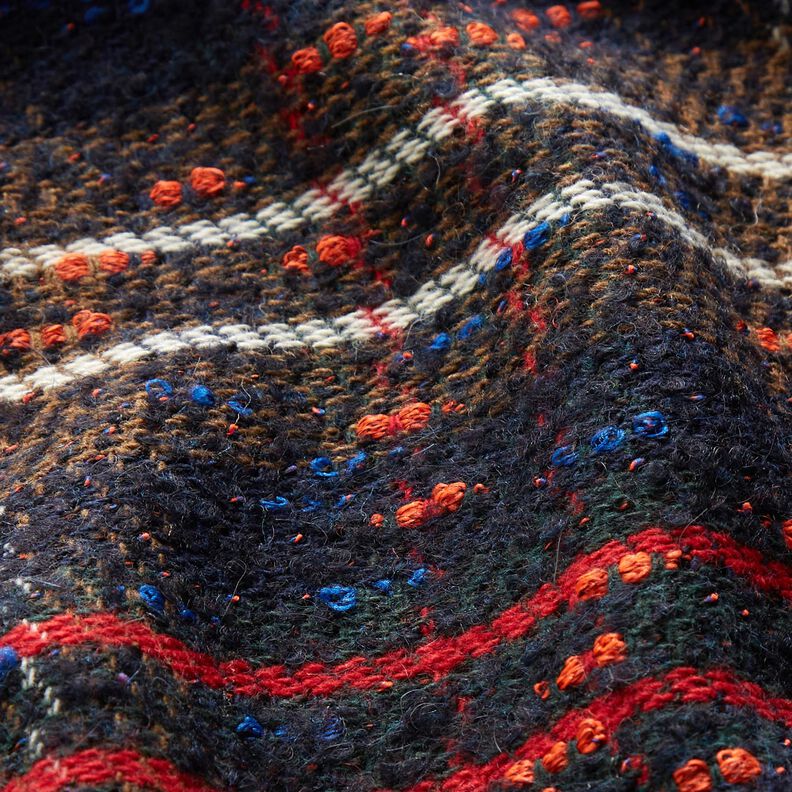 Coat fabric wool blend blurred check,  image number 3