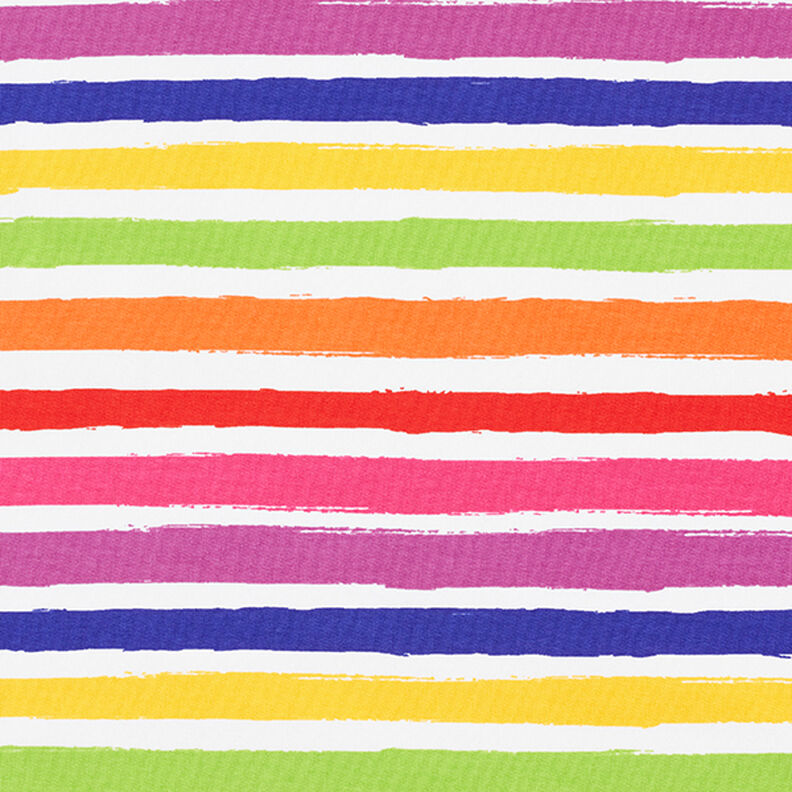 French Terry rainbow stripes – white,  image number 1